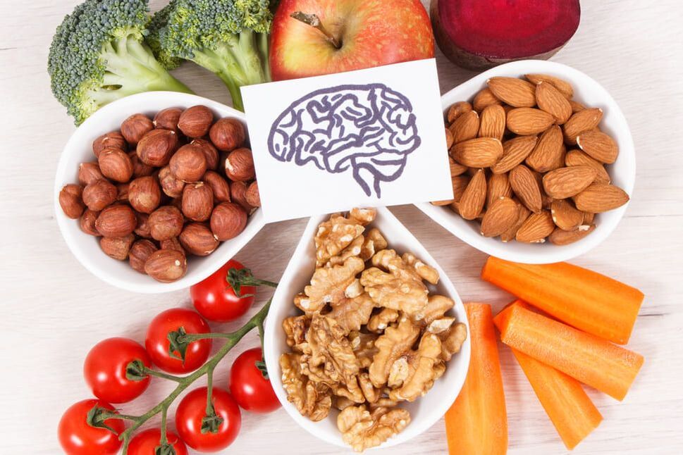 nuts and vegetables are good for your memory and brain
